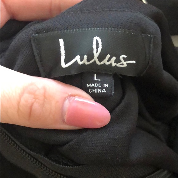 Lulu’s Black Bodycon Ruffle Dress - Picture 3 of 4